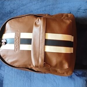 Coach Brown Leather Backpack, Barely Used